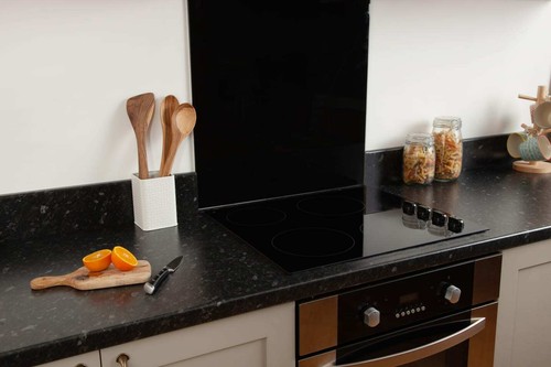 Black granite laminate - granite, kitchen