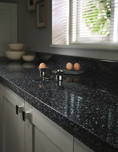 Black sparkle 40mm - 40mm, square