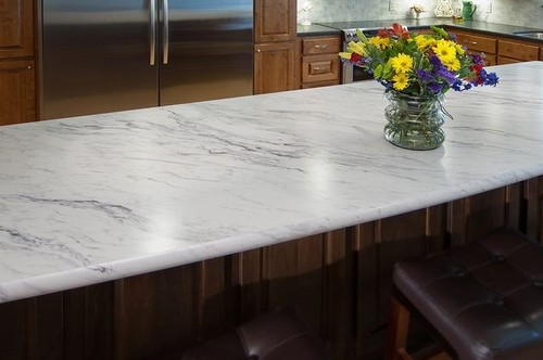 Calcatta marble effect - , kitchen