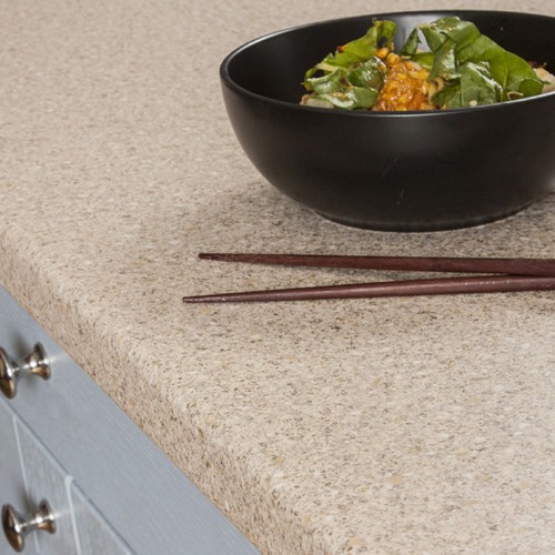 Cream beige laminate kitchen - beige,